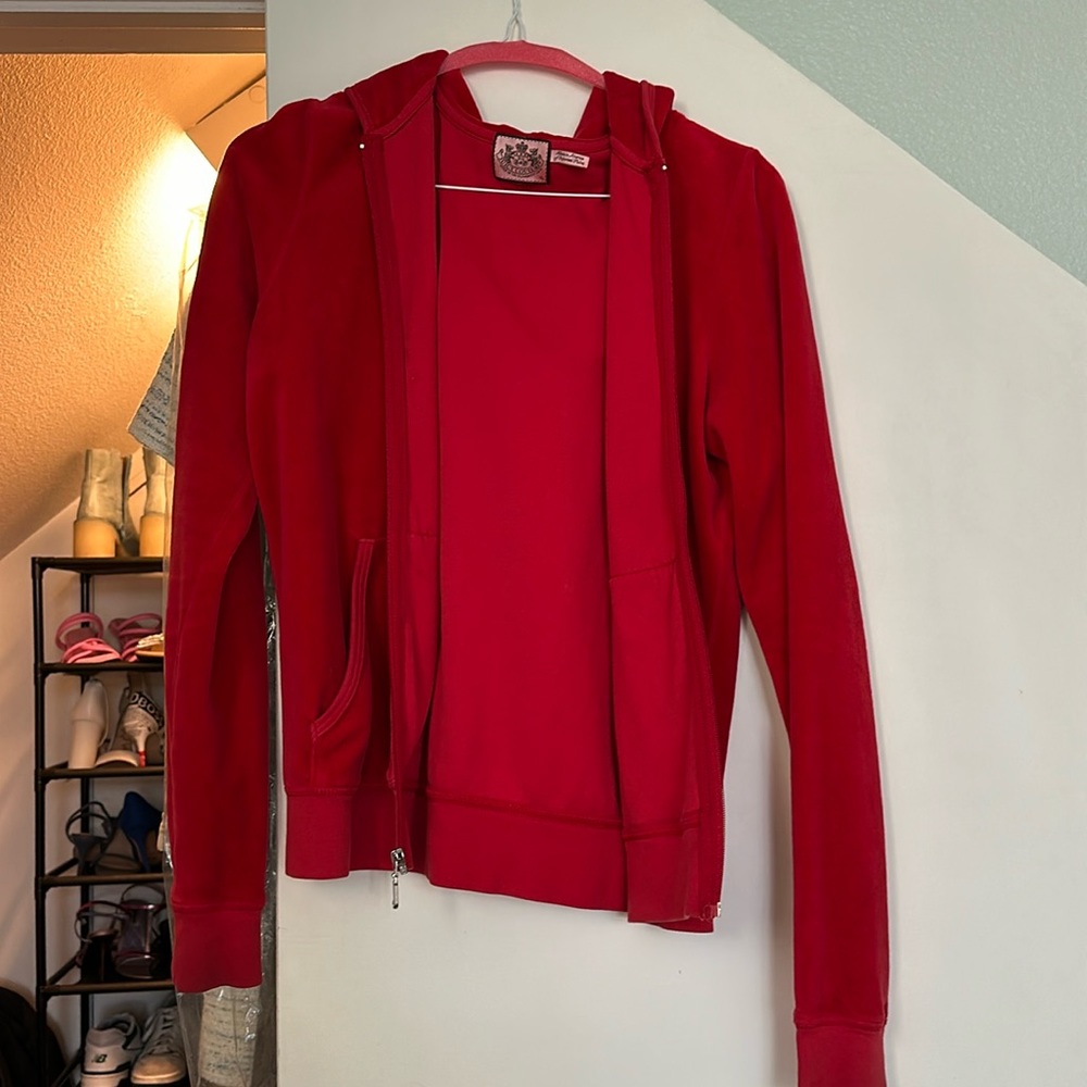 Red juicy couture zip up